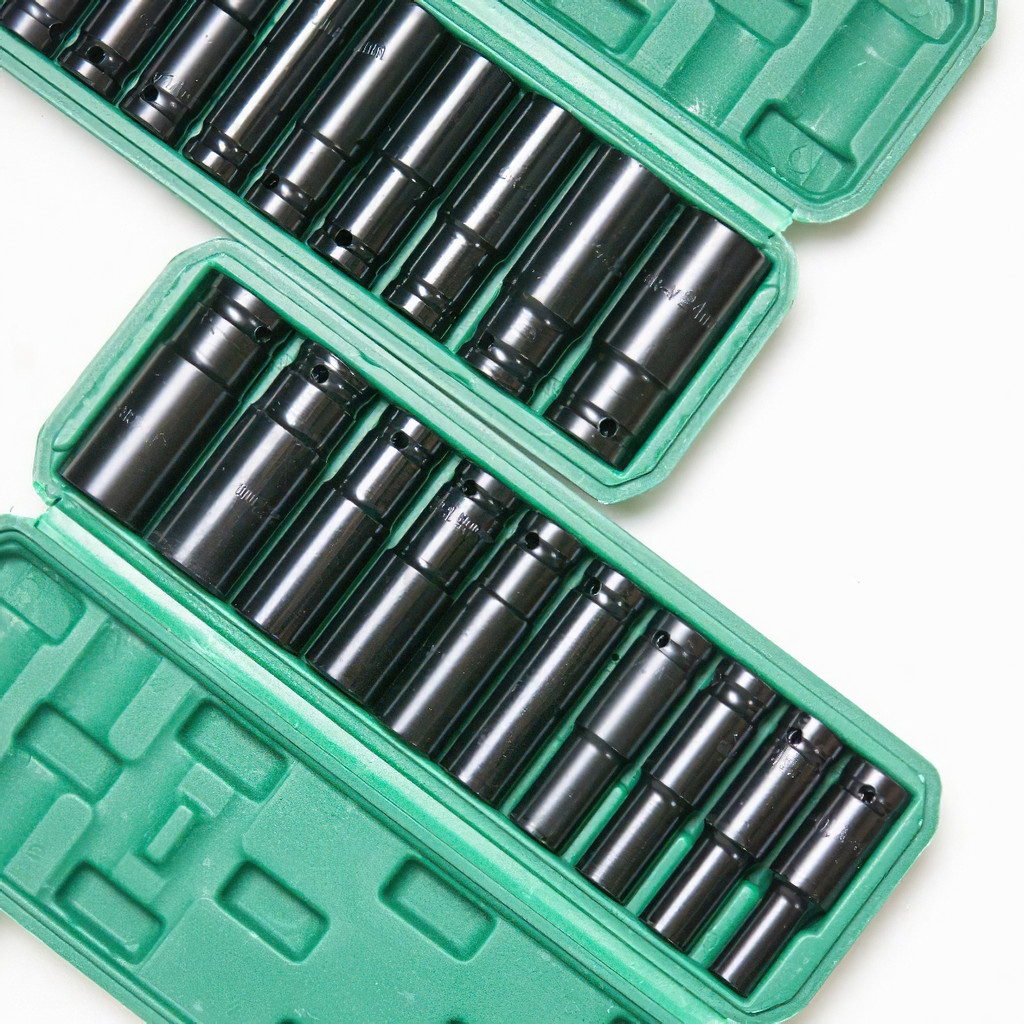 Bộ 10 đầu khẩu, đầu túyt Cao Cấp dùng cho máy siết bulong 1/2 -8-24mm