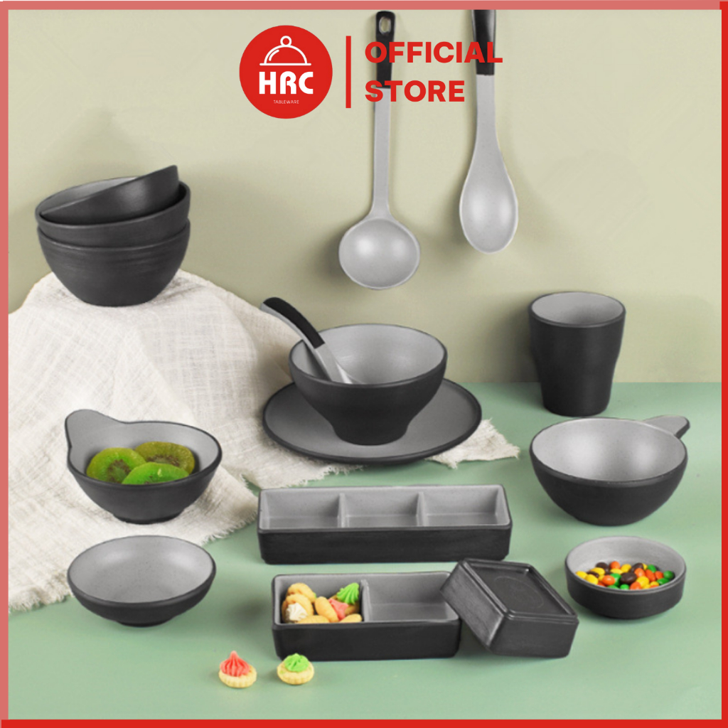 Chén Chấm 2 Ngăn 3 Ngăn Cốc Nhựa Phíp Melamine Giả Gốm Sứ Nhập Khẩu Cao Cấp Kiểu Dáng Sang Trọng