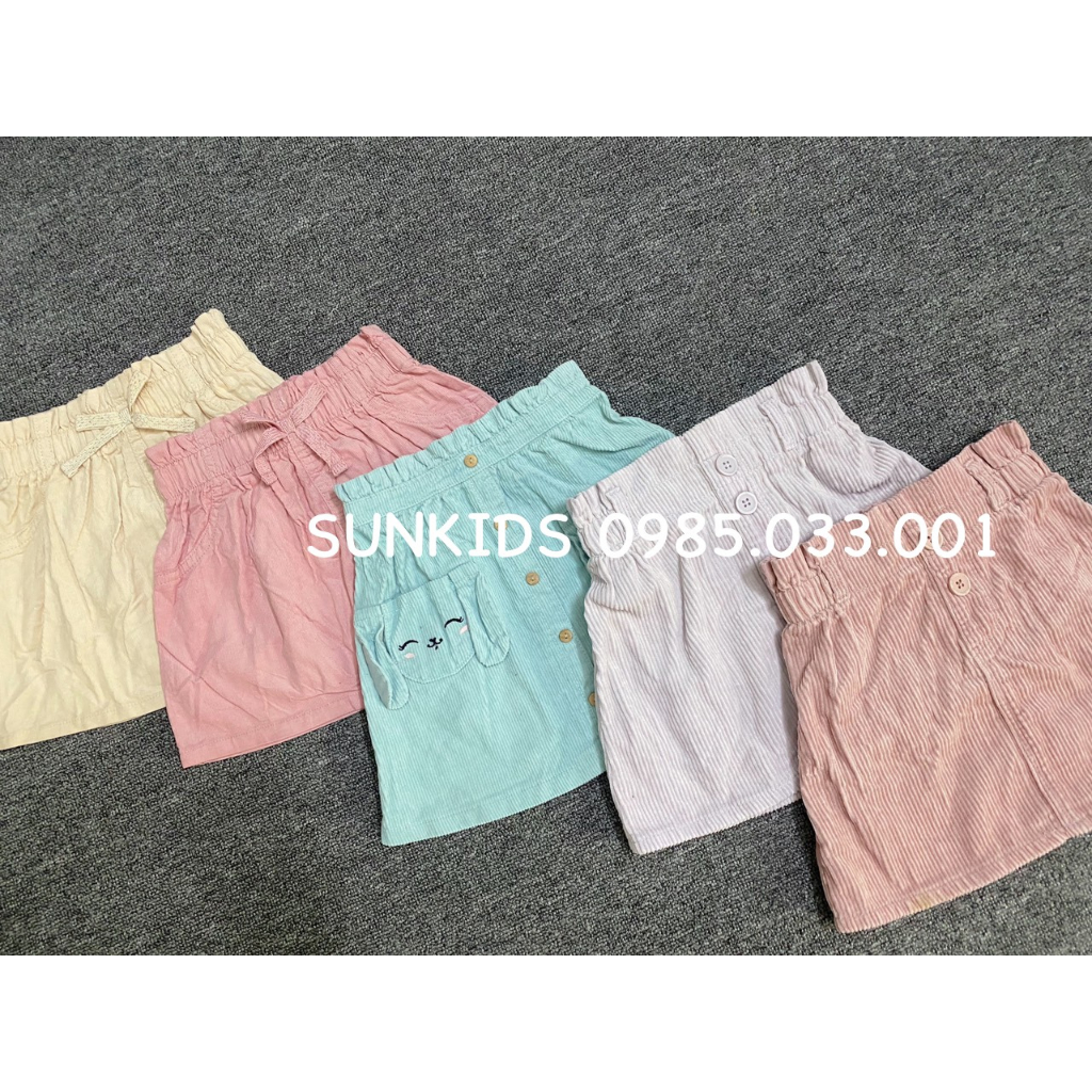 Chân váy bé gái nhung tăm mềm GJ