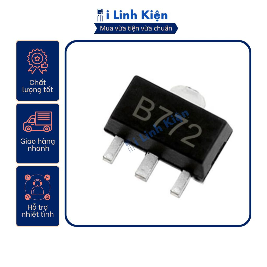 B772 Transistor 2SB772 NPN 3A 40V TO-126 chính hãng chất lượng cao.