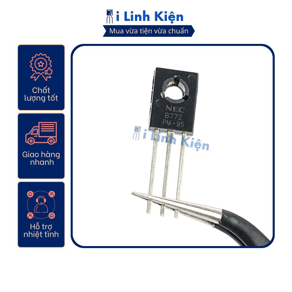 B772 Transistor 2SB772 NPN 3A 40V TO-126 chính hãng chất lượng cao.