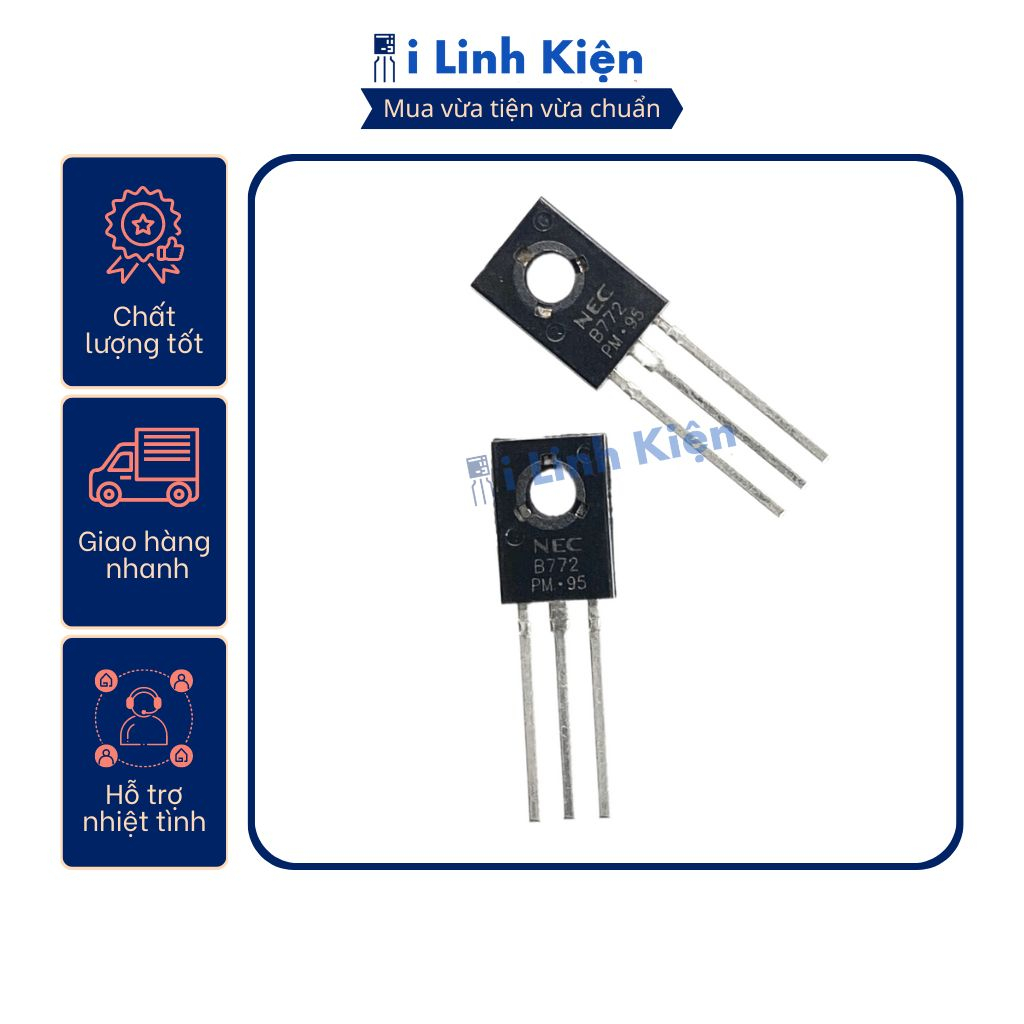 B772 Transistor 2SB772 NPN 3A 40V TO-126 chính hãng chất lượng cao.