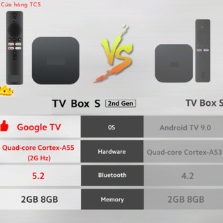 Android TV Box S 2nd Gen 4K HDR với Google Assistant Remote Streaming Media Player, Cortex-A55
