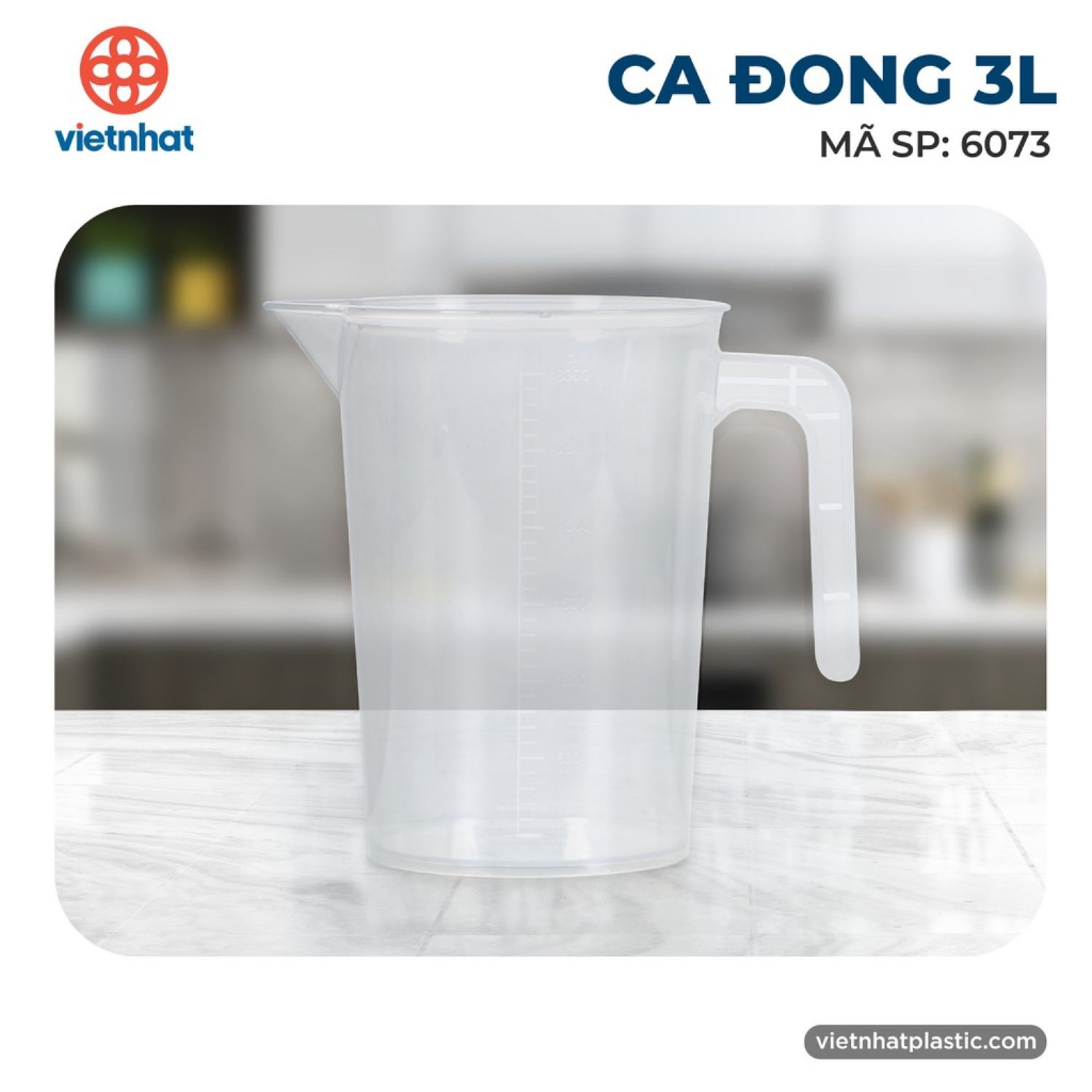 Ca đong chia vạch định lượng nhựa 3l