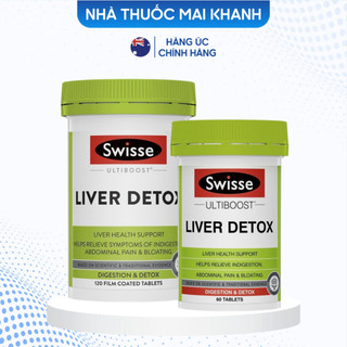 Giải Độc Gan Liver Detox Swisse, Làm Mát Gan 60 Viên 60 viên/ 120 viên. Chính Hãng Úc