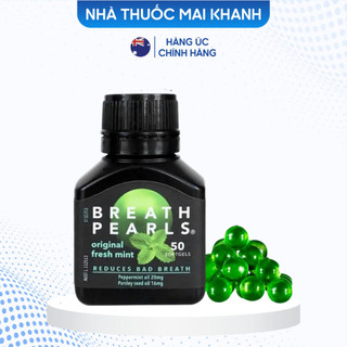 [Breath Pearls] Viên Uống Giảm Hôi Miệng Úc (50 viên)
