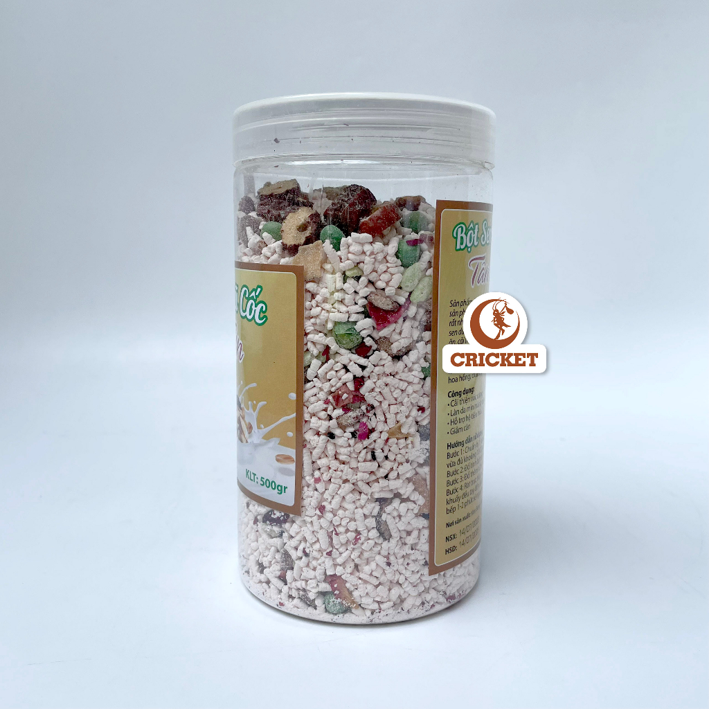 Bột củ sen hạt dinh dưỡng, bột sen mix hạt dưỡng nhan ăn kiêng Tâm An hũ 500g - Đồ ăn vặt CricketFood