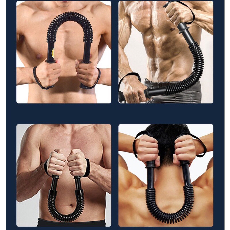 Gậy bẻ tập cơ tay ngực vai thanh lò xo cao cấp lực bẻ 20kg 30kg 40kg 50kg đàn hồi tốt phù hợp luyện tập thể thao tại nhà