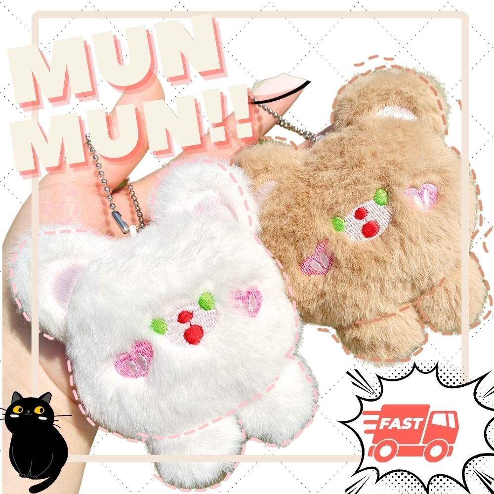 Móc khóa gấu bông mặt ếch thỏ mèo cute MunMun quà lưu niệm quà tặng MK11