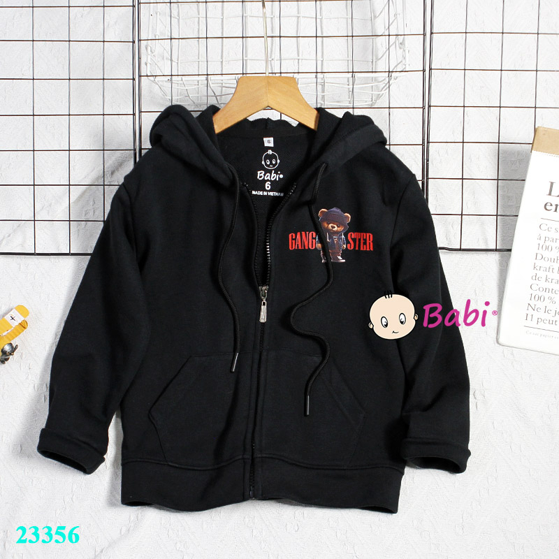 Áo Khoác Da Cá Có Nón In Logo gấu Cá Tính chống nắng và giữ ấm Cho Bé trai và bé gái