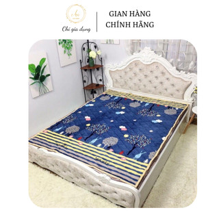 Chăn lông cừu 3 lớp dày ấm mùa đông bên đẹp 1.9m x 2.1, nặng 2.5kg