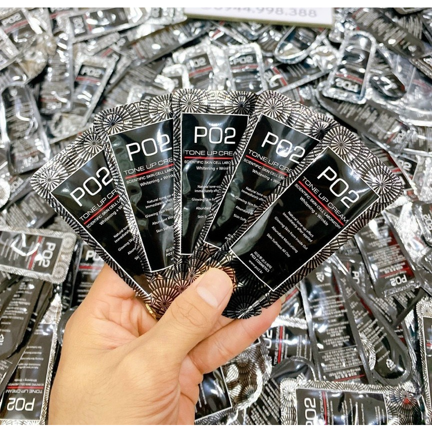 Sample Kem Nâng Tông Dưỡng Trắng Da PO2 Tone Up Cream 3g