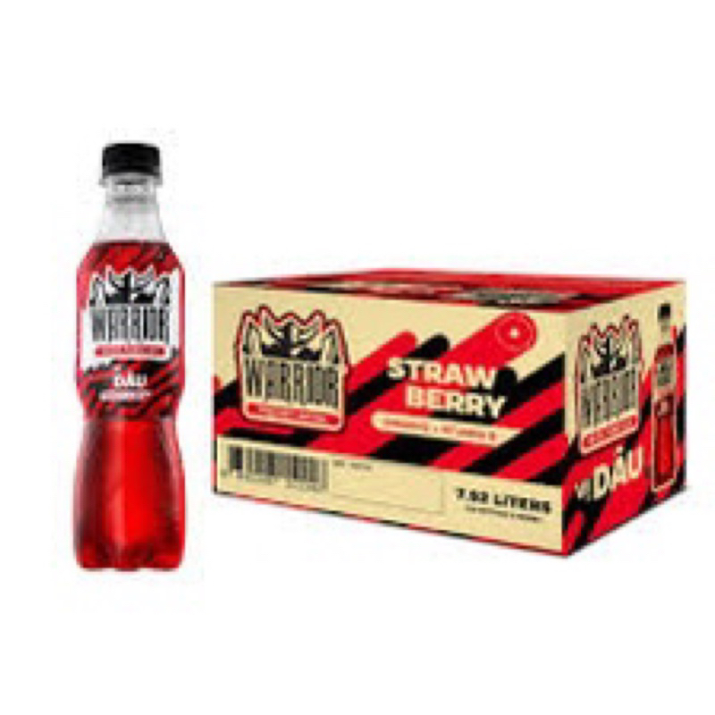 thùng 24 chai nước tăng lực warrior hương dâu 330ml