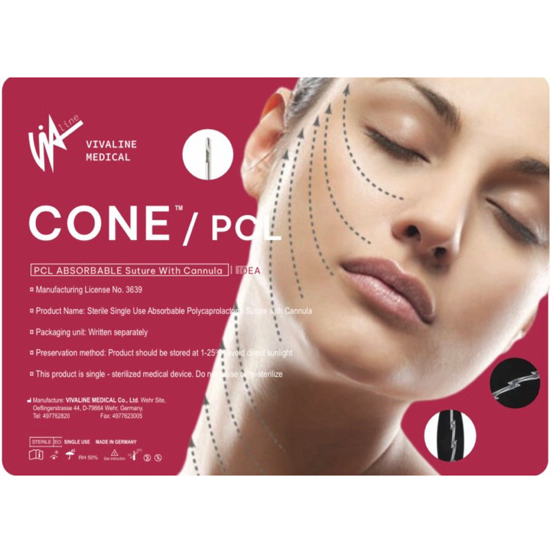 Chỉ nâng cơ Cone vivaline lẻ 2 sợi