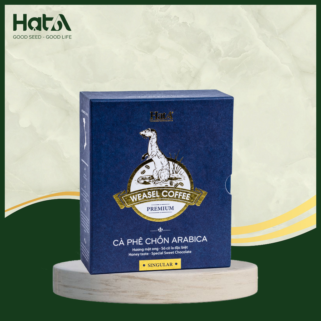 Cà phê chồn thượng hạng Hạt A Cafe Premium Weasel Coffee 100% hạt Arabica hương mật ong - socola đặc biệt 120gr