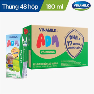 [ Mẫu Mới ] Thùng 48 hộp Sữa Dinh Dưỡng Vinamilk ADM Gold có đường - 180ml