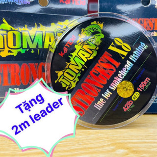 Dây câu cá lóc Dây pe Toman 8X 2023(  Tặng 10 khóa lure 25k ) chuyên lure lóc chẽm chuối hoa....Hàng chính hãng