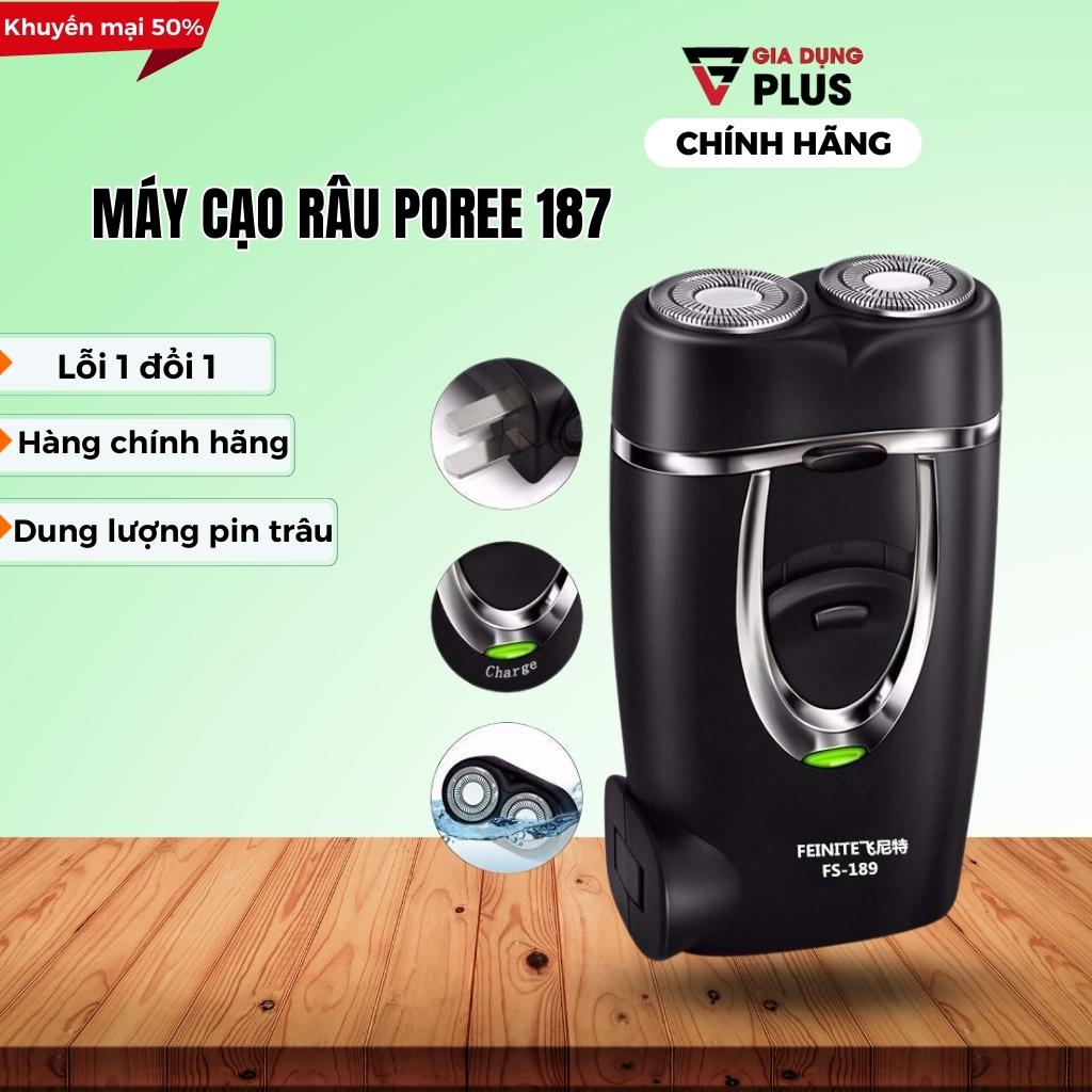 Máy cạo râu, máy cạo râu mini FLYCO Poree PS187 cạo râu lưỡi dao kép tự làm sắc, nhỏ gọn bỏ túi sử dụng pin sạc -PS187