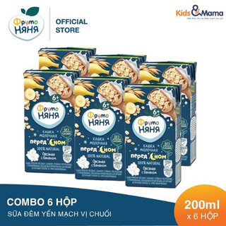 Combo 6 Hộp Sữa đêm ngũ cốc tăng cân mix vị Fruto Nyanya 200ml/hộp