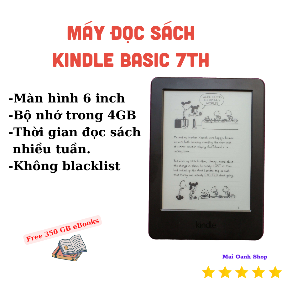 Máy Đọc Sách Điện Tử Amazon Kindle Basic 7th