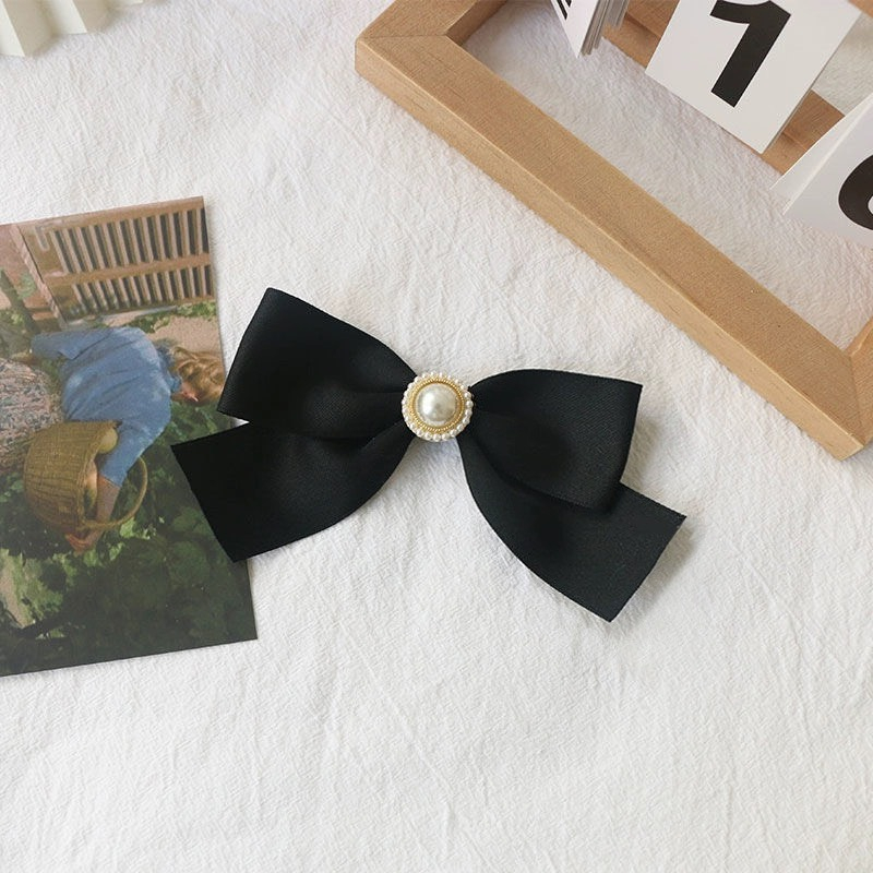 Nơ kẹp tóc ruy băng đính charm cute dễ thương MN45