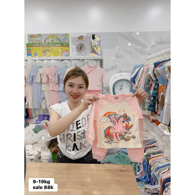 Bộ dài tay cho bé trai bé gái , bộ quần áo thu đông trẻ em