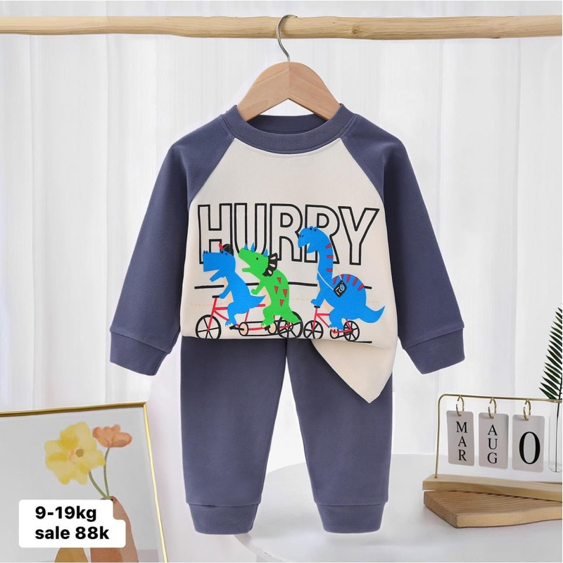 Bộ dài tay cho bé trai bé gái , bộ quần áo thu đông trẻ em