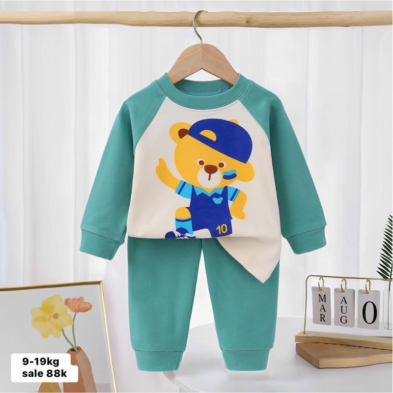 Bộ dài tay cho bé trai bé gái , bộ quần áo thu đông trẻ em