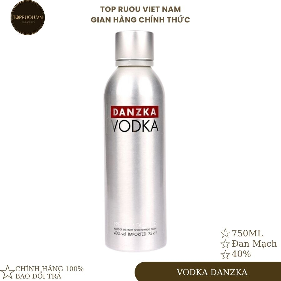 Rượu Vodka TOP RƯỢU - Danzka 750ml - hàng thật - giao nhanh