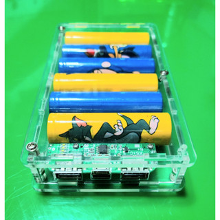 Box sạc mica dùng 6 cell pin 18650 tặng mạch chính hãng hoco j32a