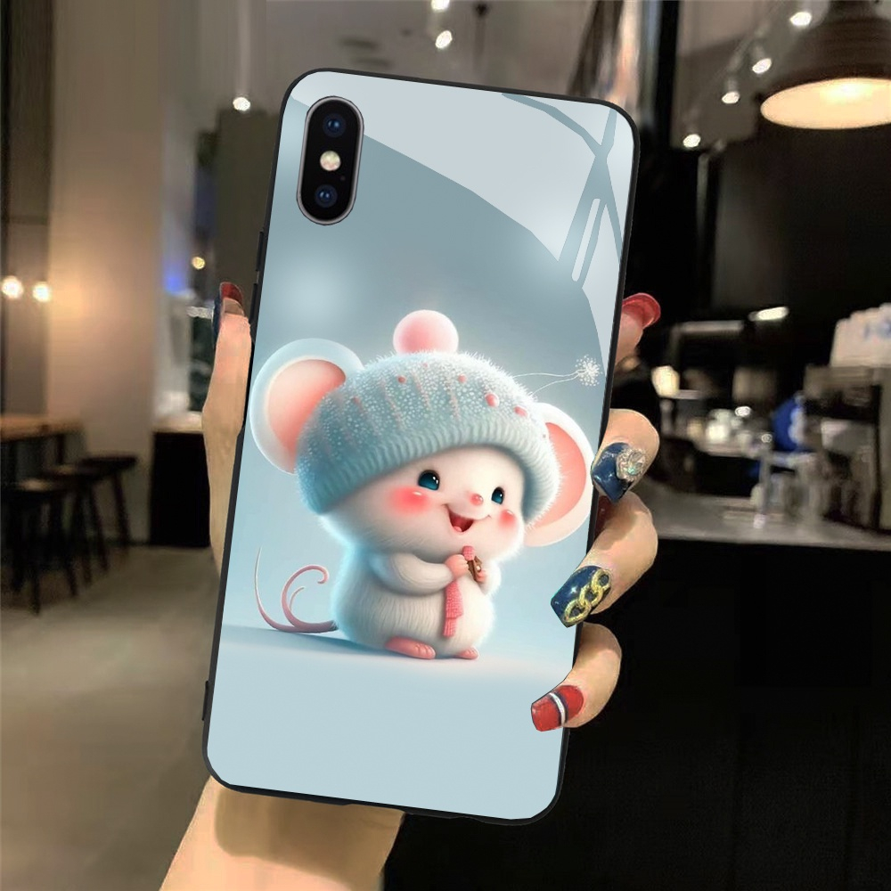 Ốp Điện Thoại Mặt Kính In Hình 12 con giáp tuổi Tý 14 13 12 11 Pro Max X XS XR 6 6s plus 7 8 plus lưng kính k622