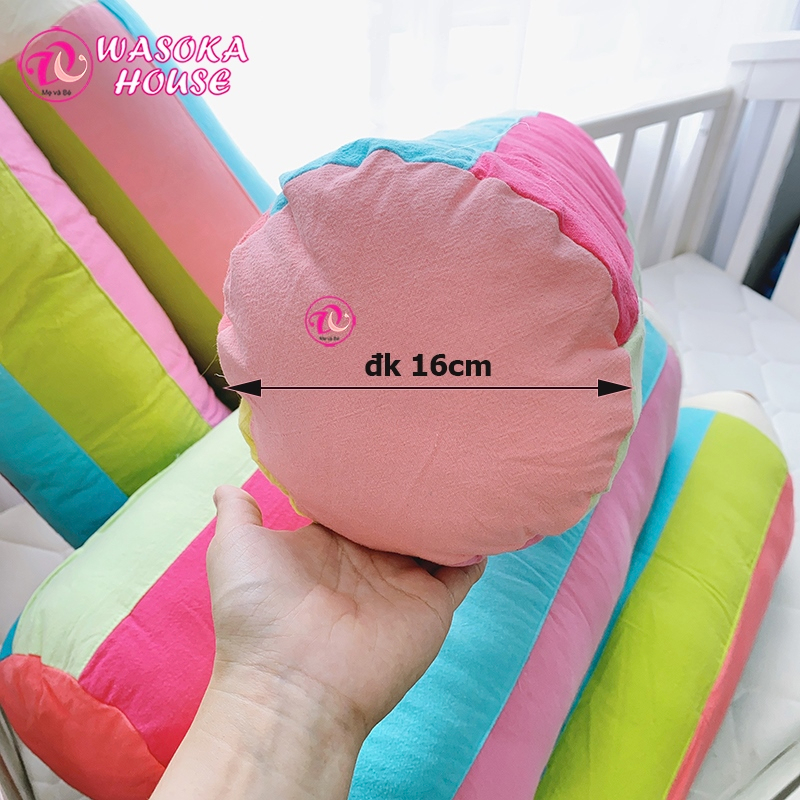 Gối ôm trẻ em, gối ôm bút chì cầu vòng 70cm, hình bút chì nhiều màu sắc cute