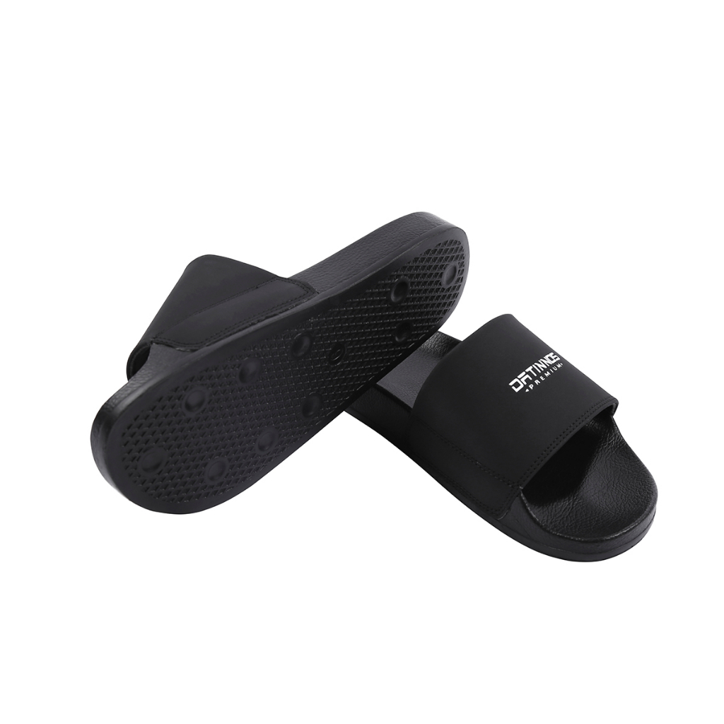 Dép Quai Ngang Unisex Nam Nữ DATINNOS Da Lộn Đế PU Màu Đen Trắng-B03 Chính Hãng