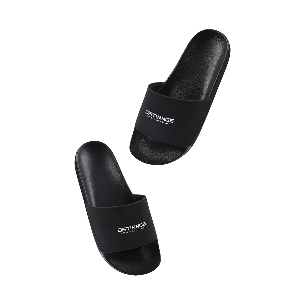 Dép Quai Ngang Unisex Nam Nữ DATINNOS Da Lộn Đế PU Màu Đen Trắng-B03 Chính Hãng