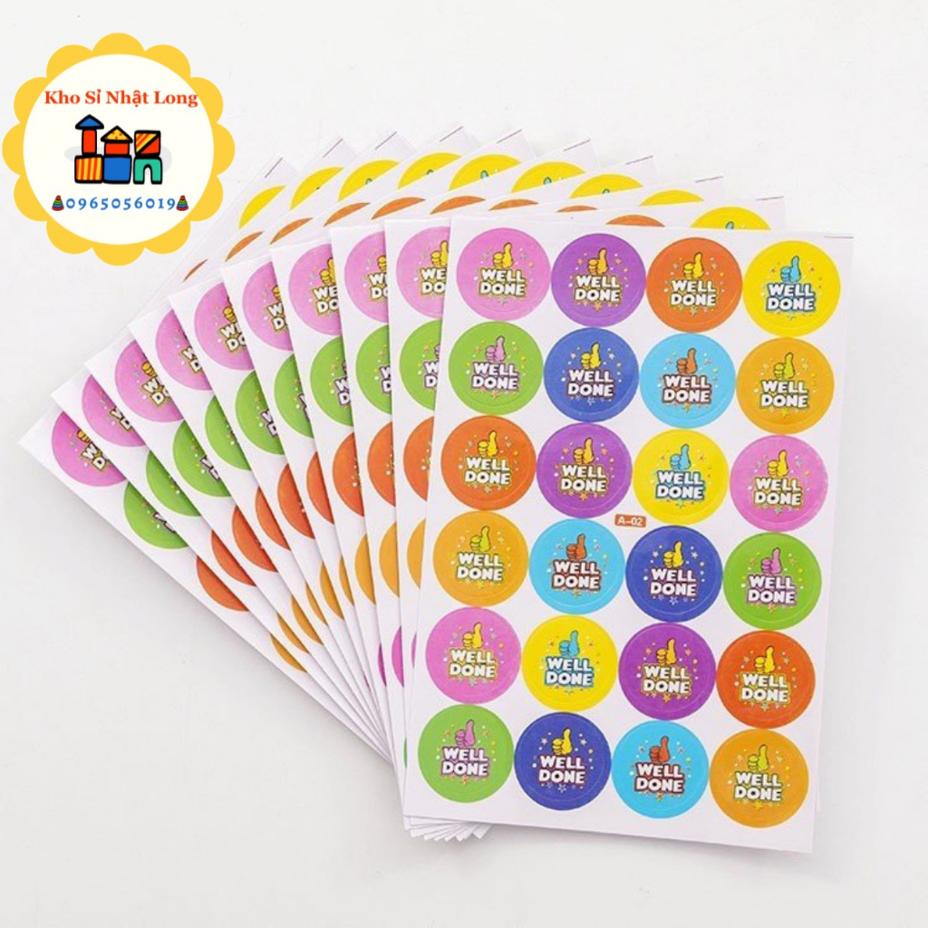 Sticker lời khen tiếng anh 240 hình