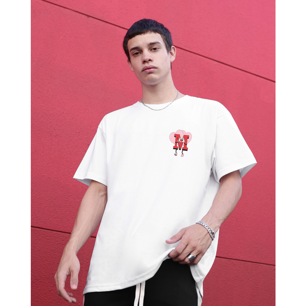 Áo thun tay lỡ Nam,Nữ Mélanger With Luv oversize cotton, cổ bo tròn 240gsm thoáng mát