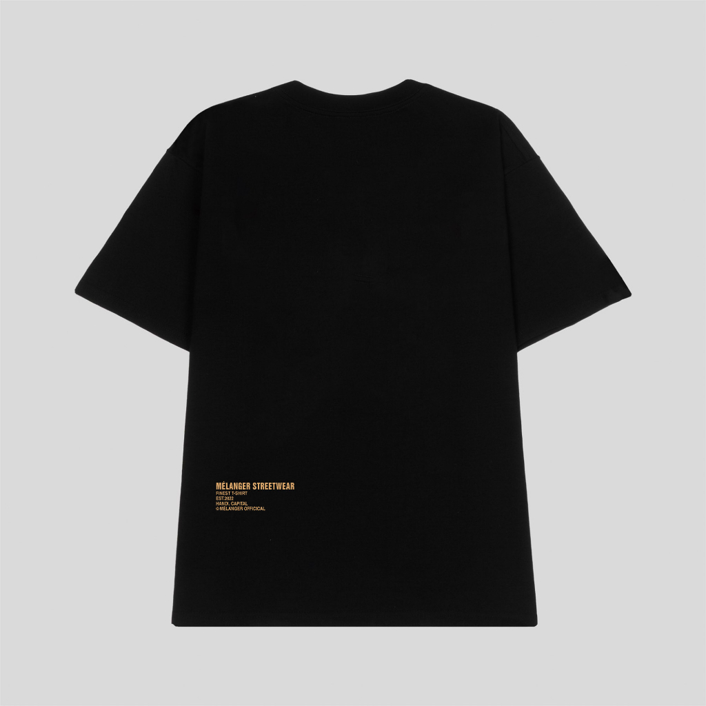 Áo thun tay lỡ Nam,Nữ Mélanger oversize cotton, cổ bo tròn 240gsm thoáng mát