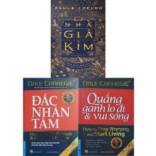 Sách Combo 3 Cuốn: Nhà Giả Kim + Đắc Nhân Tâm + Quẳng Gánh Lo Đi & Vui Sống