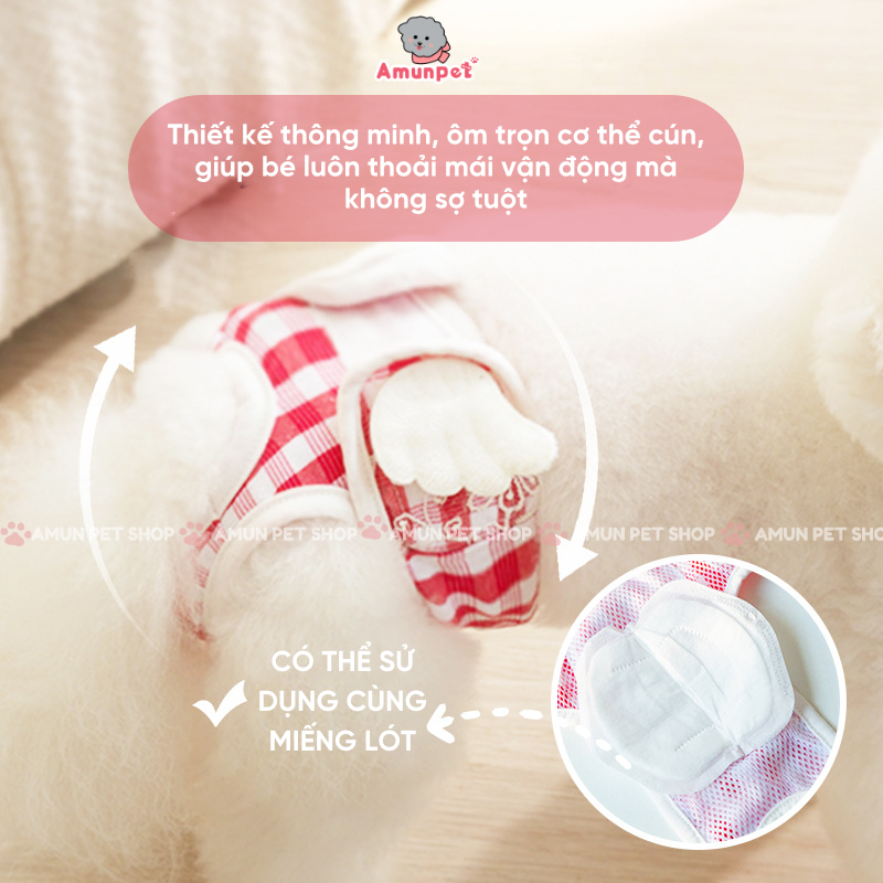 Yếm Quần Sinh Lý Cho Chó Cái Quần Chip Chó Mèo Thú Cưng Ngày Đến Kỳ Rụng Dâu Salo Nhiều Mẫu Giá Rẻ Amun Pet