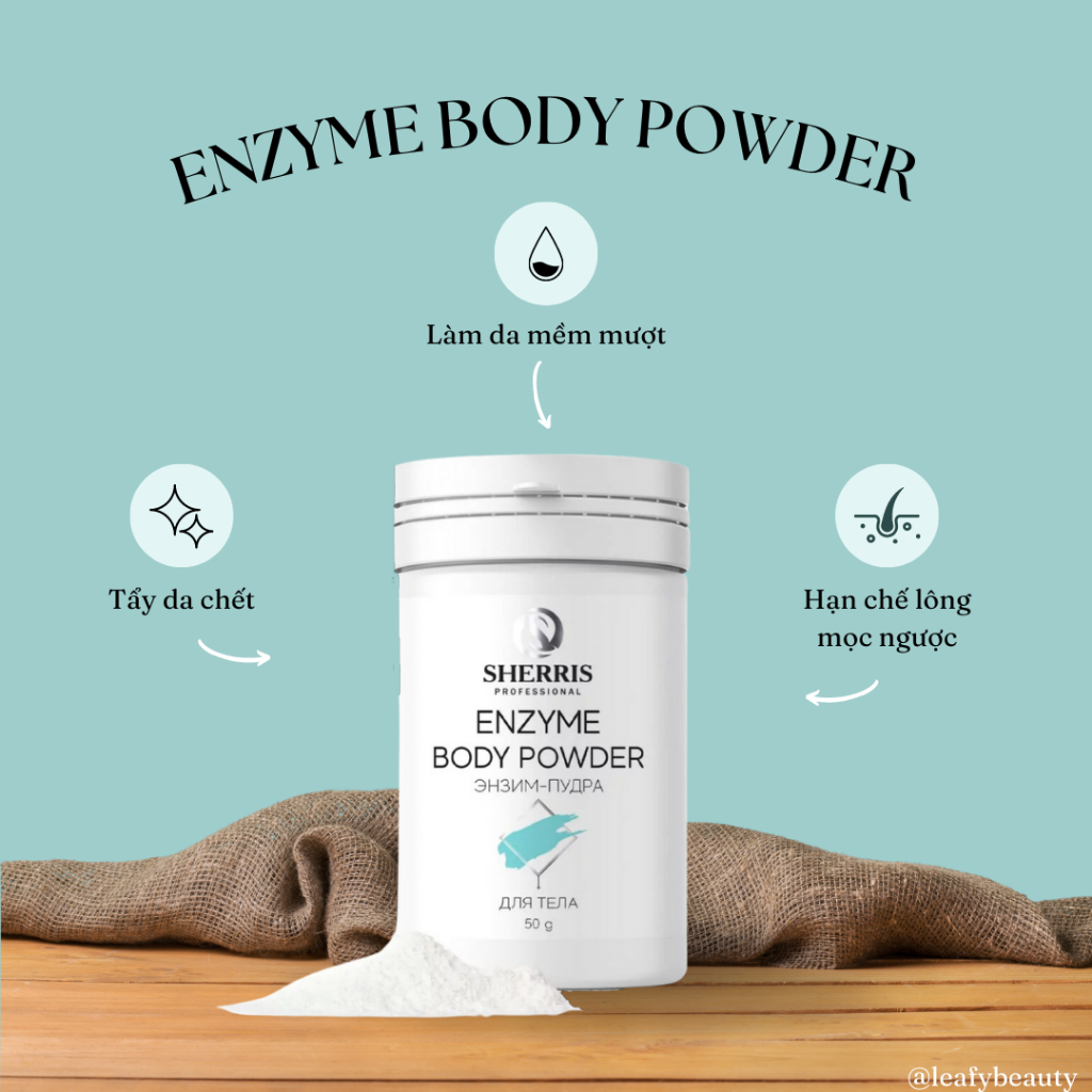 Bột Enzyme Sherris tẩy da chết và hạn chế lông mọc ngược