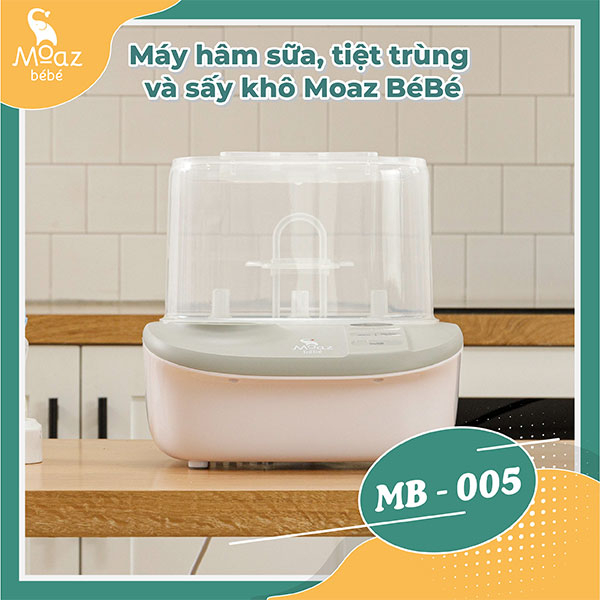 MÁY TIỆT TRÙNG MOAZ BÉBÉ HÂM SỮA VÀ SẤY KHÔ ĐA NĂNG MB-005