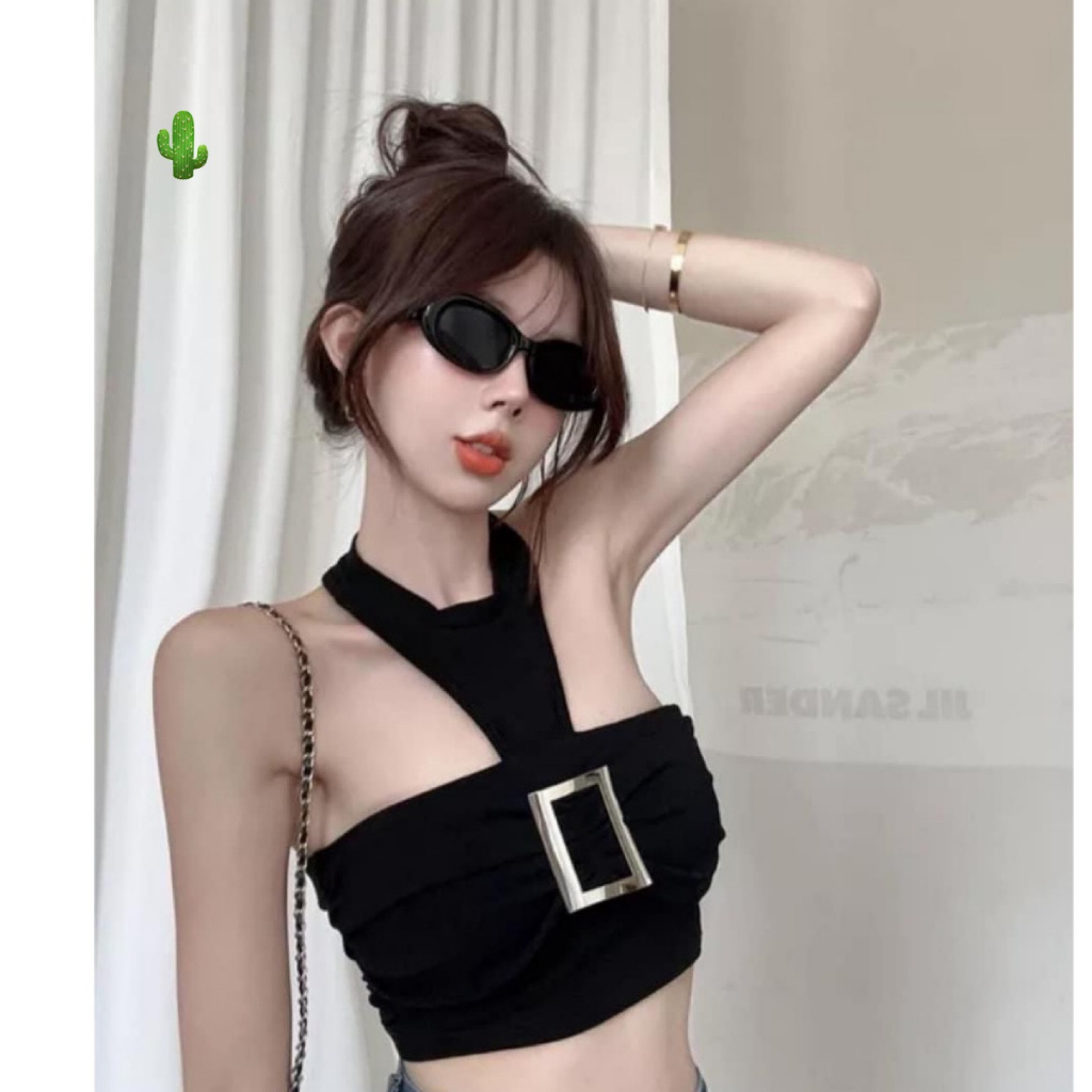 🍒🍒🍒 🌵🌵🌵 Áo yếm phối khoen (có mút) kiểu croptop pc