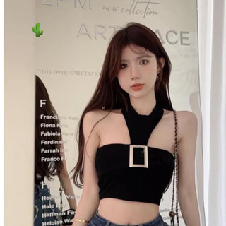 🍒🍒🍒 🌵🌵🌵 Áo yếm phối khoen (có mút) kiểu croptop pc