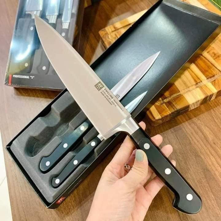 Set 3 dao Zwilling Professional, chuôi đen