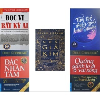 Sách - Combo: Đắc nhân tâm + Quẳng gánh lo đi và vui sống + Đọc vị bất kỳ ai + Nhà giả kim + Tuổi trẻ đáng giá bao nhiêu