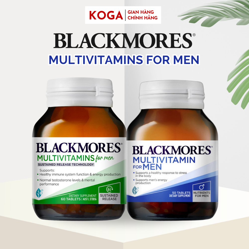 Vitamnin Tổng Hợp Cho Nam Blackmores Multivitamin For Men Lọ 50 - 60 Viên Úc
