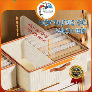 Hộp Đựng Quần Áo Đồ Lót Vách Rời Dol.phil Store Túi Đựng Quần Áo Gấp Gọn Màu Trơn Thanh Lịch Có Lớp Pp Dày Cứng Cáp