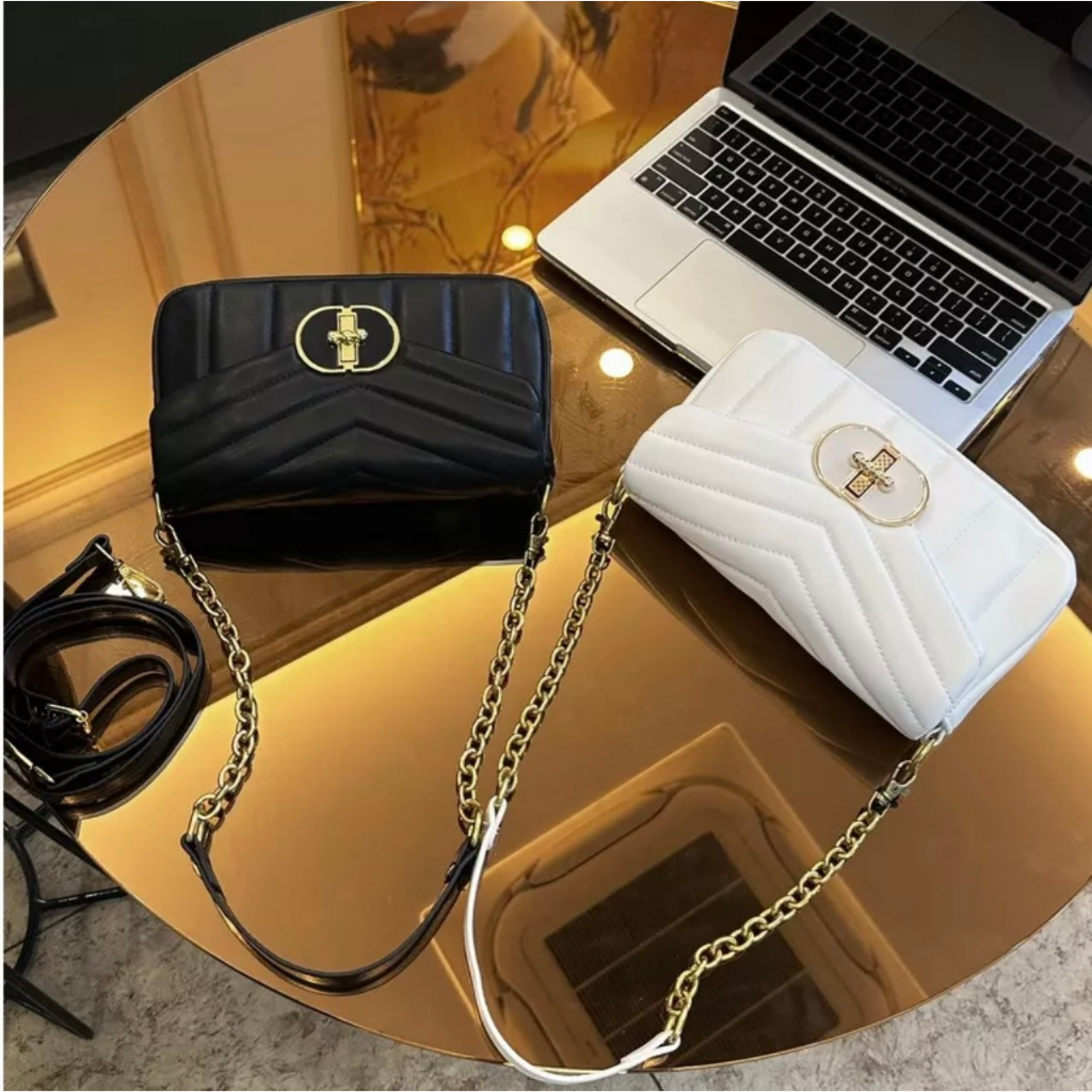 Túi nữ đeo vai đeo chéo chữ nhật khóa đã vâ chéo - T25