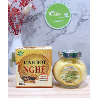 Tinh bột nghệ NUTIFINE hũ thủy tinh 100gr- Nguyên chất từ nghệ thiên nhiên