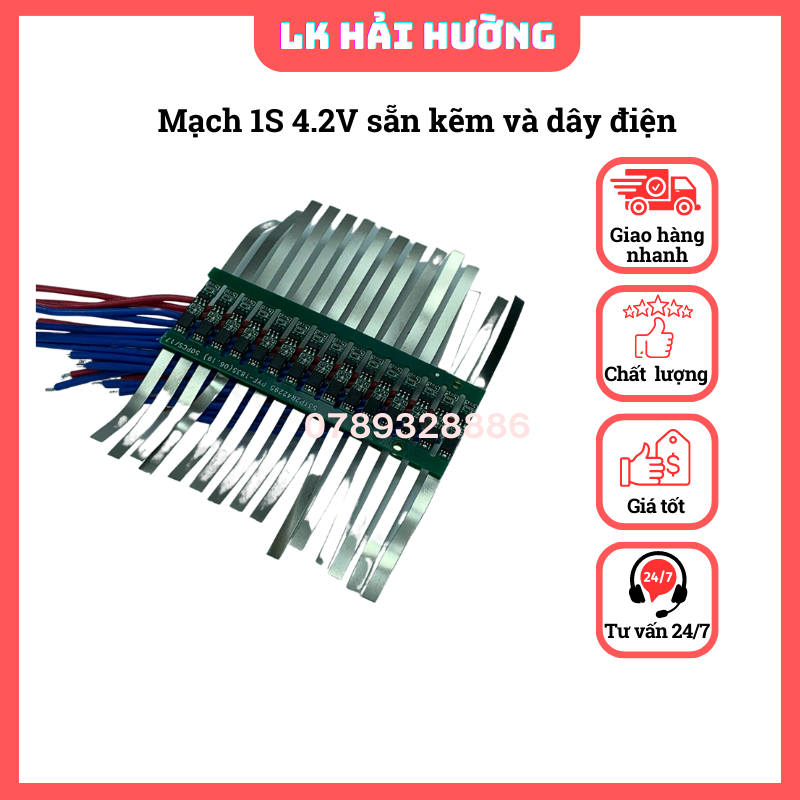 Mạch 1S 4.2V 25A tải cao dùng cho pin Li-ion 3.7V